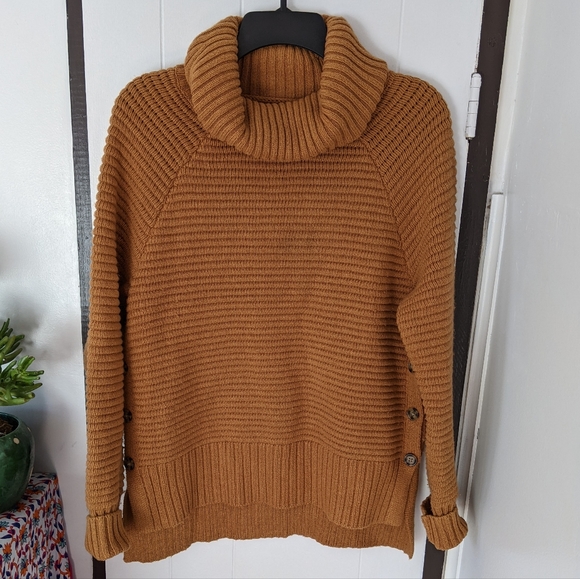 Rachel Ashwell Light Brown Cowl Neck Sweater Sz Small - Picture 1 of 6